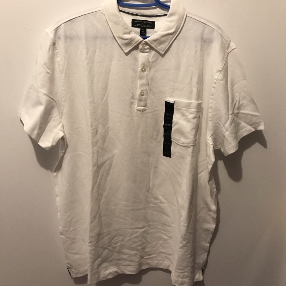 NWT Banana Republic White Polo